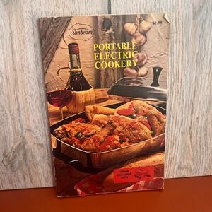 Sunbeam Portable Electric Cookery Vtg 1970 Cookbook Bonnie Brown Multi-Cooker